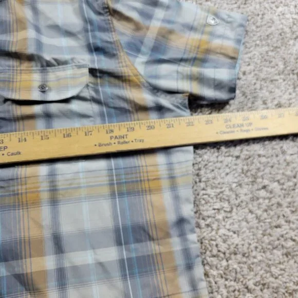 Kuhl Shirt Men’s Small Plaid Short Sleeve Hiking Button Up - Picture 4 of 8